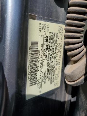 3N1BC1AP9BL412427 - 2011 NISSAN VERSA S GRAY photo 12