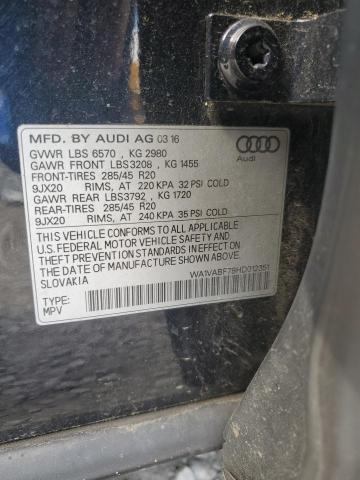 WA1VABF78HD012351 - 2017 AUDI Q7 PRESTIGE 黑色 照片 13