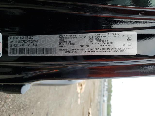 1C4JJXP62NW274356 - 2022 JEEP WRANGLER U SAHARA 4XE BLACK photo 13