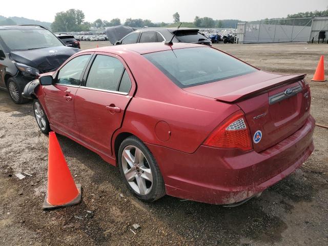 3FAHP0DC9CR197389 - 2012 FORD FUSION SPORT RED photo 2