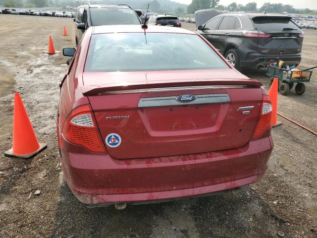 3FAHP0DC9CR197389 - 2012 FORD FUSION SPORT RED photo 6