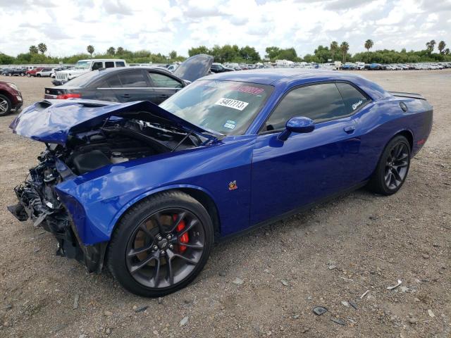 2C3CDZFJ1NH140667 - 2022 DODGE CHALLENGER R/T SCAT PACK BLUE photo 1