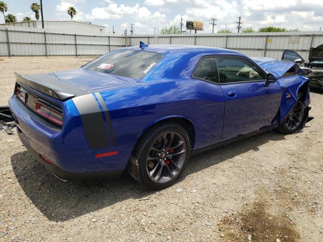 2C3CDZFJ1NH140667 - 2022 DODGE CHALLENGER R/T SCAT PACK BLUE photo 3