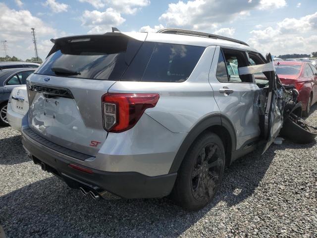 1FM5K8GC3NGA32126 - 2022 FORD EXPLORER ST SILVER photo 3