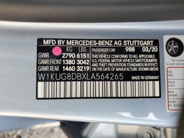 W1KUG8DBXLA564265 - 2020 MERCEDES-BENZ S 560 SILVER photo 12