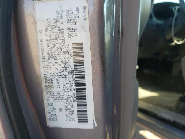 5TBRT34132S284087 - 2002 TOYOTA TUNDRA ACCESS CAB GRAY photo 12