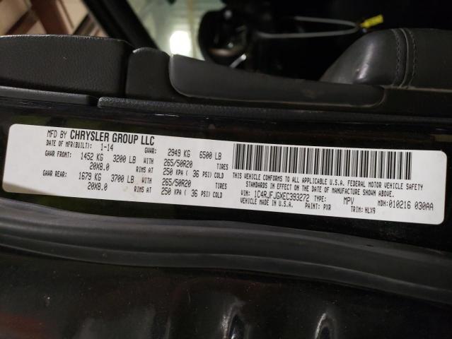 1C4RJFJGXEC393272 - 2014 JEEP GRAND CHER SUMMIT შავი ფოტო 12