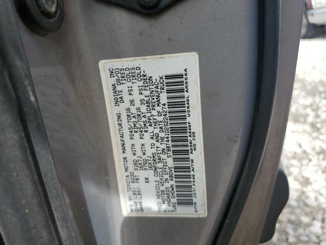 5TBBT44102S224274 - 2002 TOYOTA TUNDRA ACCESS CAB 灰色 照片 12