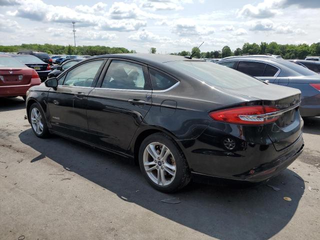 3FA6P0LU3JR101674 - 2018 FORD FUSION SE HYBRID BLACK photo 2