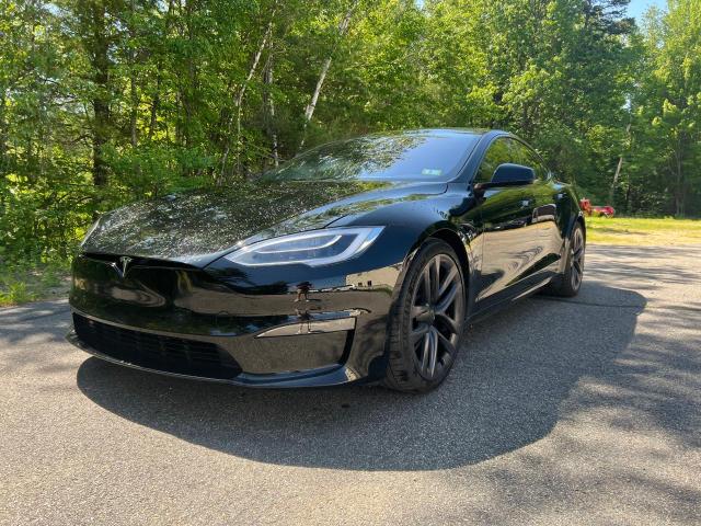 5YJSA1E67NF471242 - 2022 TESLA MODEL S 黑色 照片 2