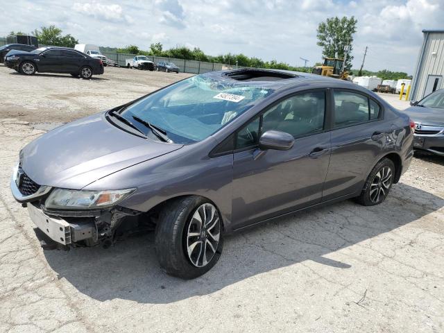 19XFB2F80FE218680 - 2015 HONDA CIVIC EX GRAY photo 1