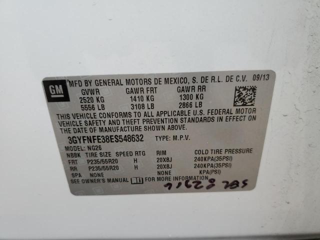 3GYFNFE38ES548632 - 2014 CADILLAC SRX PERFORMANCE COLLECTION Ақ фото 14