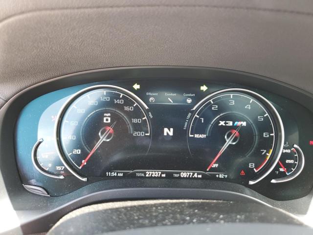 5YMTS0C08L9B82138 - 2020 BMW X3 M COMPETITION WHITE photo 9