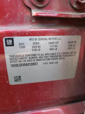 1G6DL5EV6A0120657 - 2010 CADILLAC CTS PERFORMANCE COLLECTION Красный фото 12