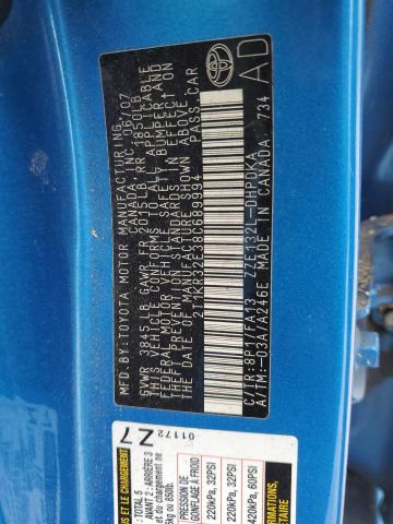 2T1KR32E38C689994 - 2008 TOYOTA COROLLA MA XR BLUE photo 12