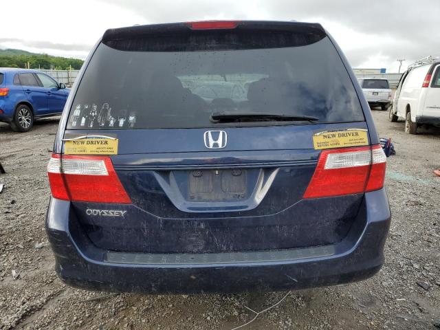 5FNRL38486B101787 - 2006 HONDA ODYSSEY EX BLUE photo 6