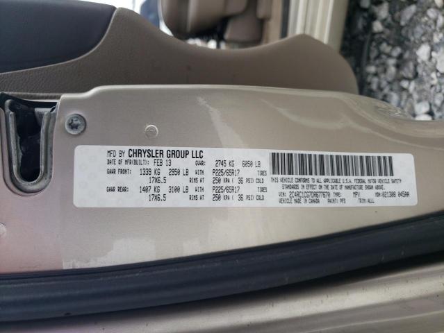 2C4RC1CG7DR677670 - 2013 CHRYSLER TOWN & COU TOURING L TAN photo 13