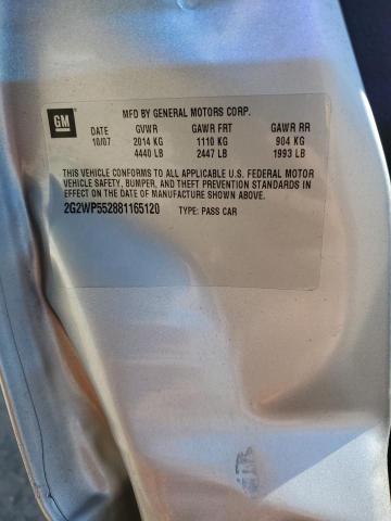 2G2WP552881165120 - 2008 PONTIAC GRAND PRIX 银色 照片 13