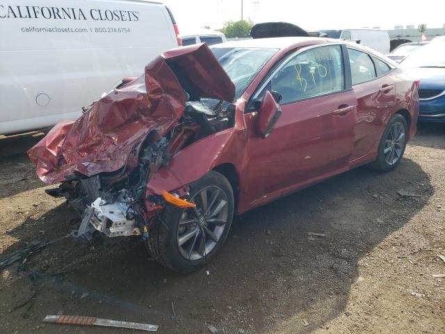 19XFC1F78KE010314 - 2019 HONDA CIVIC EXL წითელი ფოტო 1