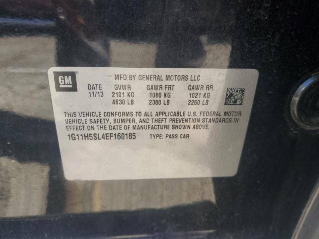 1G11H5SL4EF160185 - 2014 CHEVROLET MALIBU LTZ შავი ფოტო 12