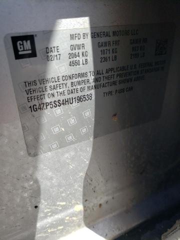 1G4ZP5SS4HU196538 - 2017 BUICK LACROSSE ESSENCE ვერცხლისფერი ფოტო 12