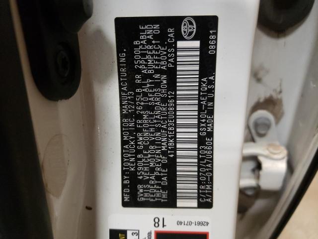 4T1BK1EB3EU089612 - 2014 TOYOTA AVALON BASE Ağ foto 12