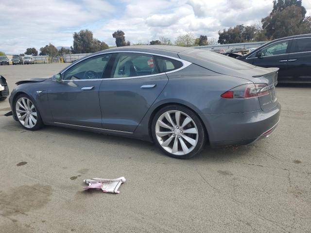 5YJSA1DP4DFP07273 - 2013 TESLA MODEL S GRAY photo 2