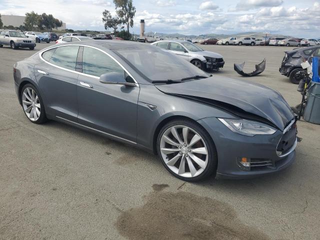 5YJSA1DP4DFP07273 - 2013 TESLA MODEL S GRAY photo 4