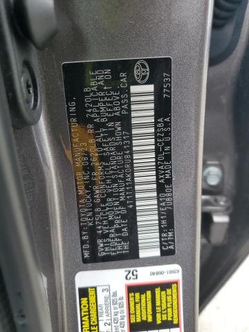 4T1T11AK0RU841317 - 2024 TOYOTA CAMRY SE NIGHT SHADE GRAY photo 12