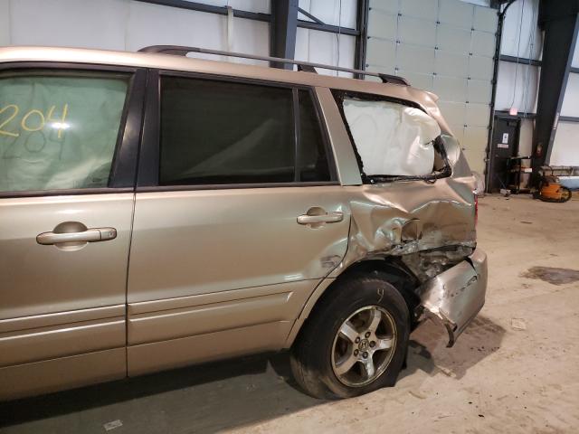 2HKYF18786H525019 - 2006 HONDA PILOT EX GOLD photo 9