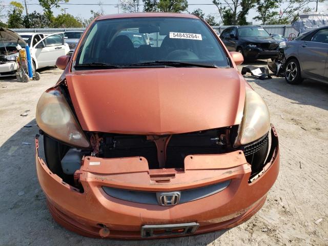 JHMGD38658S025603 - 2008 HONDA FIT SPORT ORANGE photo 5