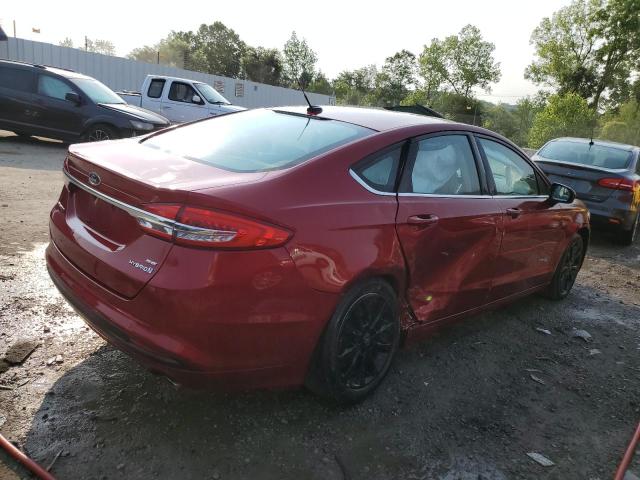 3FA6P0LU4HR251240 - 2017 FORD FUSION SE HYBRID RED photo 3