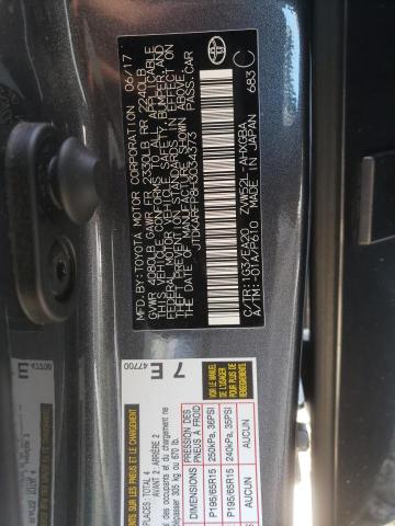 JTDKARFP8H3034373 - 2017 TOYOTA PRIUS PRIM ნაცრისფერი ფოტო 14