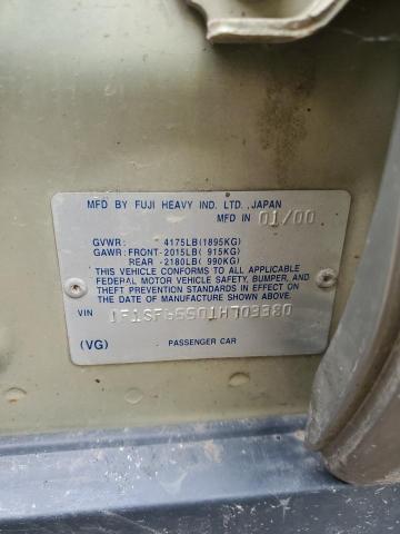 JF1SF65501H703380 - 2001 SUBARU FORESTER S GOLD photo 13