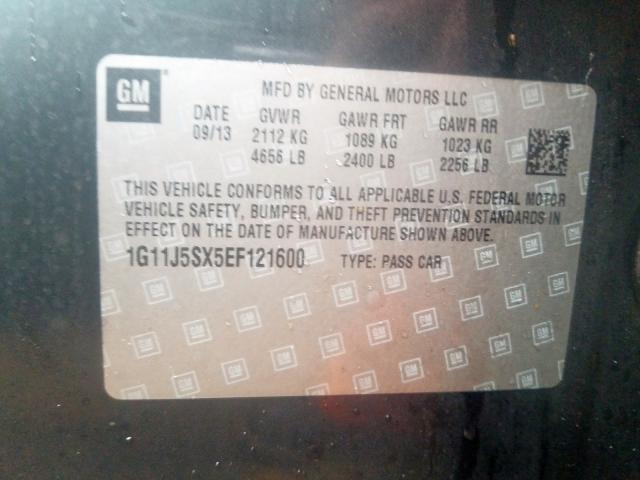 1G11J5SX5EF121600 - 2014 CHEVROLET MALIBU LTZ  photo 10