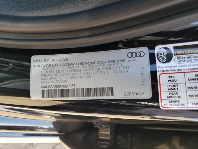 WAUHGAFC0FN029867 - 2015 AUDI A6 PRESTIGE Qara foto 12