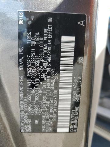 5TBRT34116S481006 - 2006 TOYOTA TUNDRA ACCESS CAB SR5 GRAY photo 12