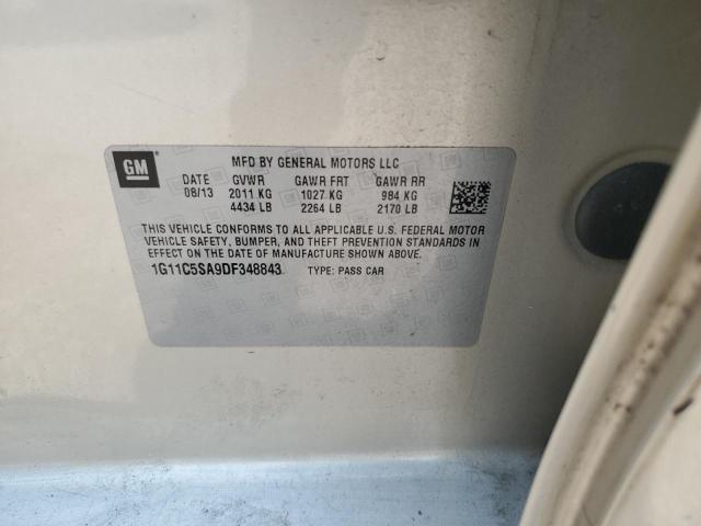 1G11C5SA9DF348843 - 2013 CHEVROLET MALIBU 1LT SILVER photo 12