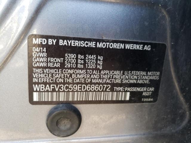 WBAFV3C59ED686072 - 2014 BMW 535 D XDRIVE GRAY photo 12