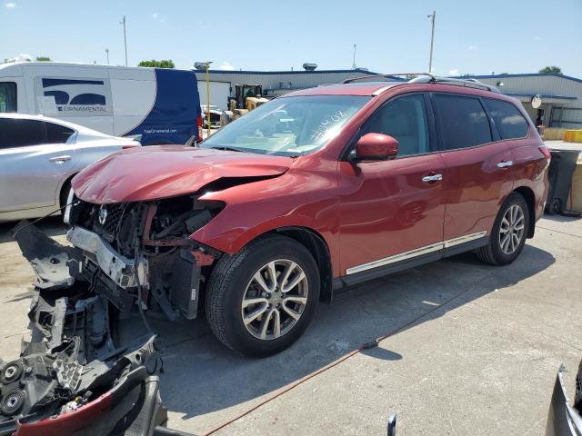 5N1AR2MN8FC600408 - 2015 NISSAN PATHFINDER S RED photo 1