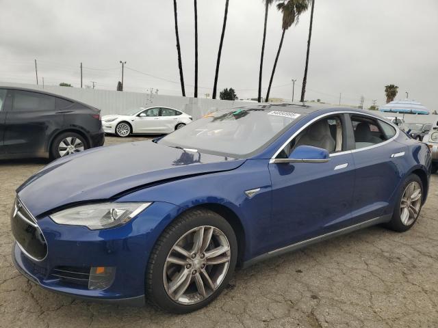 5YJSA1E1XFF112876 - 2015 TESLA MODEL S BLUE photo 1