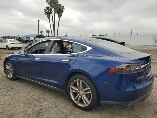 5YJSA1E1XFF112876 - 2015 TESLA MODEL S BLUE photo 2