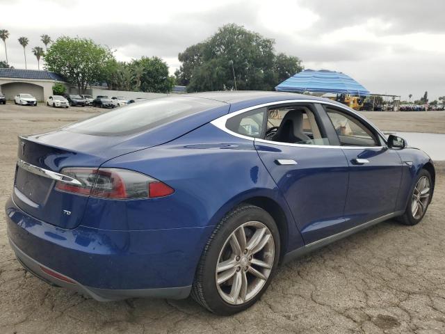 5YJSA1E1XFF112876 - 2015 TESLA MODEL S BLUE photo 3