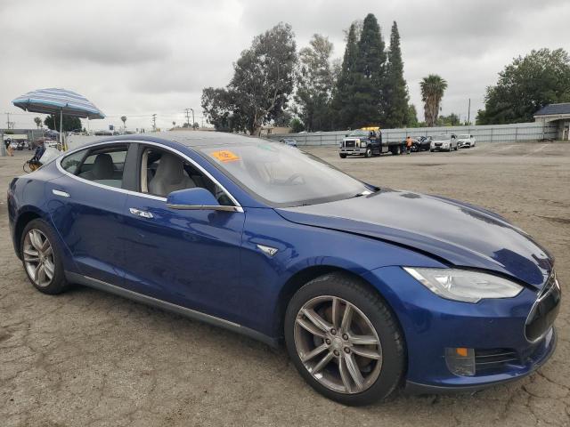 5YJSA1E1XFF112876 - 2015 TESLA MODEL S BLUE photo 4
