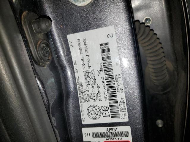 5TFUY5F1XJX694373 - 2018 TOYOTA TUNDRA DOUBLE CAB SR/SR5 GRAY photo 12