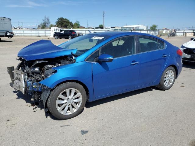 KNAFX4A88F5365312 - 2015 KIA FORTE EX BLUE photo 1