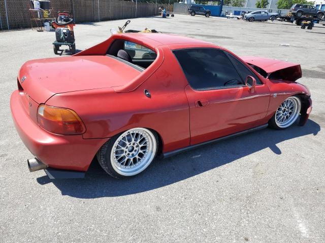 JHMEG1249PS001815 - 1993 HONDA CIVIC DEL SOL S RED photo 3