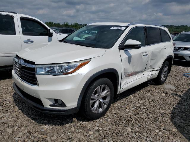 5TDJKRFH0FS125036 - 2015 TOYOTA HIGHLANDER XLE WHITE photo 1