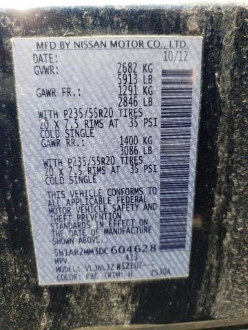 5N1AR2MM3DC604628 - 2013 NISSAN PATHFINDER S BLUE photo 13