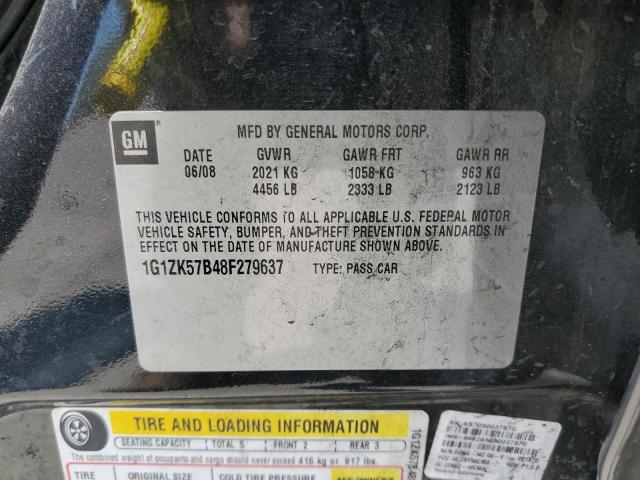 1G1ZK57B48F279637 - 2008 CHEVROLET MALIBU LTZ 黑色 照片 10